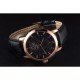 Vacheron Constantin Tourbillon Black Dial Rose Gold Case Black Leather Bracelet