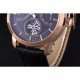 Vacheron Constantin Tourbillon Black Dial Rose Gold Case Black Leather Bracelet