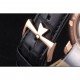 Vacheron Constantin Tourbillon Black Dial Rose Gold Case Black Leather Bracelet