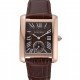 Cartier Tank MC Gold Case Brown Dial Brown Leather Strap 622175