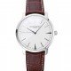 Swiss Vacheron Constantin Patrimony White Dial Silver Case Brown Leather Bracelet 1454158