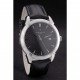 Swiss Vacheron Constantin Traditionnelle Black Dial Stainless Steel Case Black Leather Bracelet