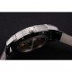 Swiss Vacheron Constantin Traditionnelle Black Dial Stainless Steel Case Black Leather Bracelet