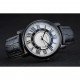 Cartier Rotonde White And Black Dial Black Case Black Leather Bracelet 1454219