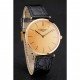 Swiss Longines Grande Classique Gold Dial Gold Case Black Leather Strap