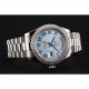 Swiss Rolex Day-Date Ice Blue Dial Diamond Case Stainless Steel Bracelet 1453962
