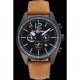 Bell and Ross BR126 Flyback Black Dial Black Case Brown Suede Leather Strap