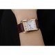 Cartier Tank Anglaise 30mm White Dial Gold Case Purple Leather Bracelet