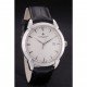 Swiss Vacheron Constantin Traditionnelle White Dial Stainless Steel Case Black Leather Bracelet