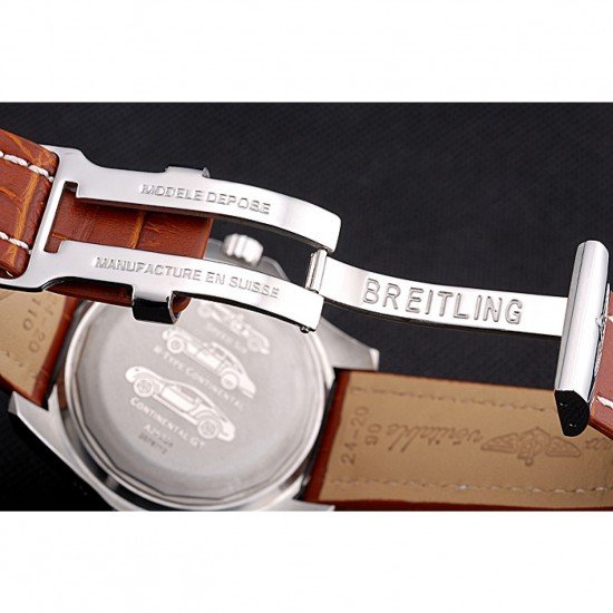 Breitling Bentley Mulliner Tourbillon Brown Dial Stainless Steel Case Brown Leather Strap 622727