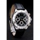 Rolex Daytona Lady Stainless Steel Case Black Dial Black Leather Strap Tachymeter