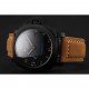 Swiss Panerai Luminor GMT Carbotech Black Dial Black Case Brown Leather Strap