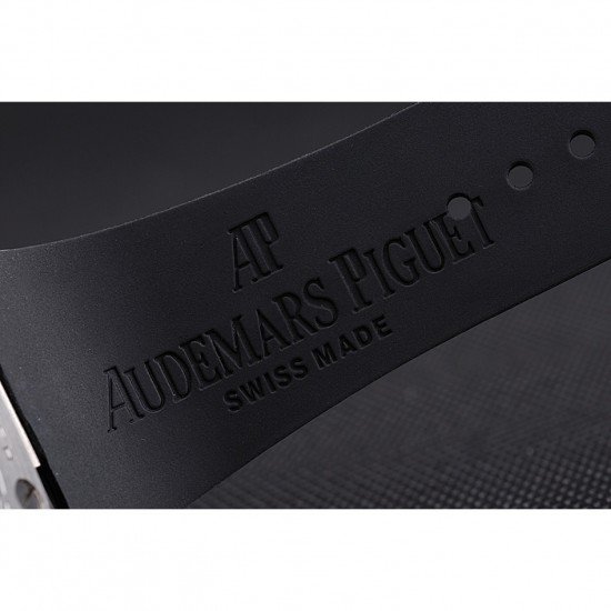 Swiss Audemars Piguet Royal Oak Chronograph Grey Dial Stainless Steel Case Black Rubber Strap 622866