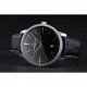 Swiss Vacheron Constantin Patrimony Black Dial Silver Diamonds Case Black Leather Bracelet 1454164