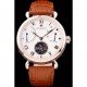 Vacheron Constantin Tourbillion White Dial Rose Gold Case Brown Leather Bracelet