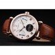 Vacheron Constantin Tourbillion White Dial Rose Gold Case Brown Leather Bracelet