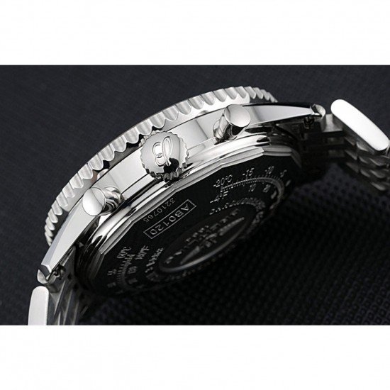 Swiss Breitling Navitimer Black Dial Stainless Steel Bracelet 622442