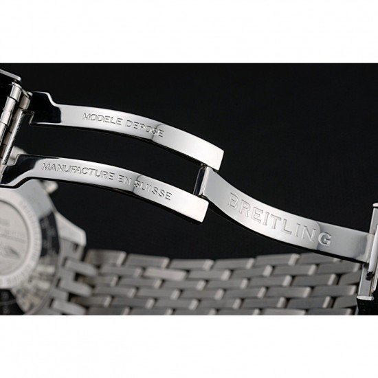 Swiss Breitling Navitimer Black Dial Stainless Steel Bracelet 622442