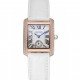 Cartier Tank MC Gold Diamond Case White Dial White Leather Strap 622169