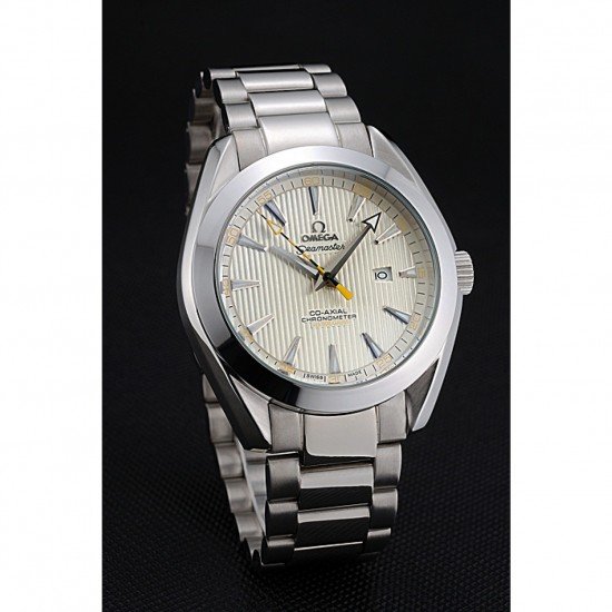 Omega Seamaster Aqua Terra Ivory Dial Black And Yellow Seconds Hand Stainless Steel Bracelet 622525