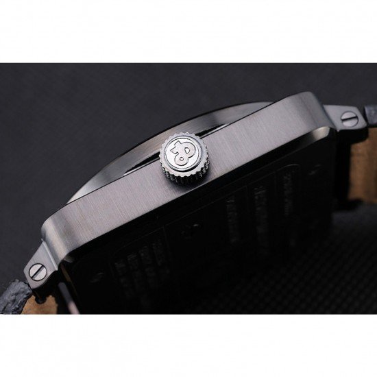 Bell and Ross BR 01-92 Black Dial Black Case Black Leather Strap
