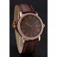Cartier Ronde Solo Brown Dial Diamond Bezel Rose Gold Case Brown Leather Strap