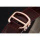 Cartier Ronde Solo Brown Dial Diamond Bezel Rose Gold Case Brown Leather Strap