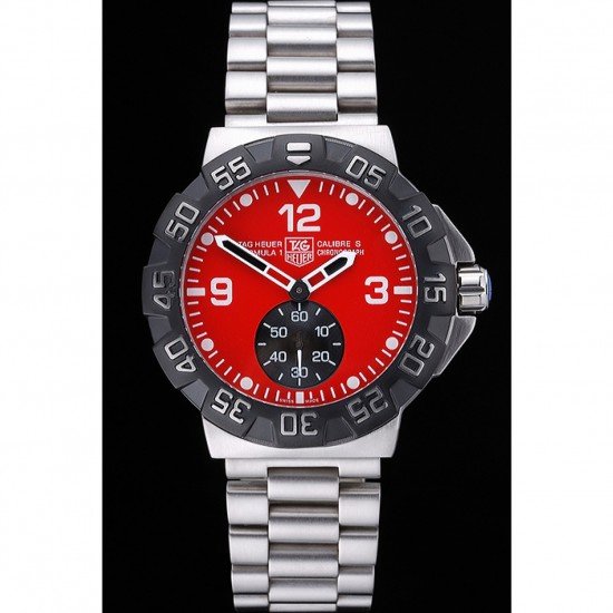 Tag Heuer Formula One Grande Date Red Dial Stainless Steel Bracelet 622286