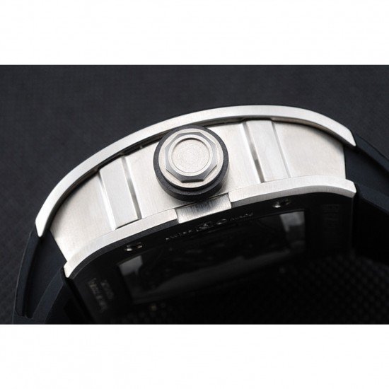 Richard Mille RM 038 Bubba Watson Tourbillion Silver Case Black Rubber Bracelet 1454202