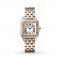Swiss Panthère de Cartier watch, Medium model, rose gold and steel, diamonds