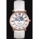 Cartier Moonphase Rose Gold Watch with White Leather Band ct254 621373