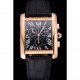 Cartier Tank MC Black Dial Gold Case Black Leather Bracelet 622694