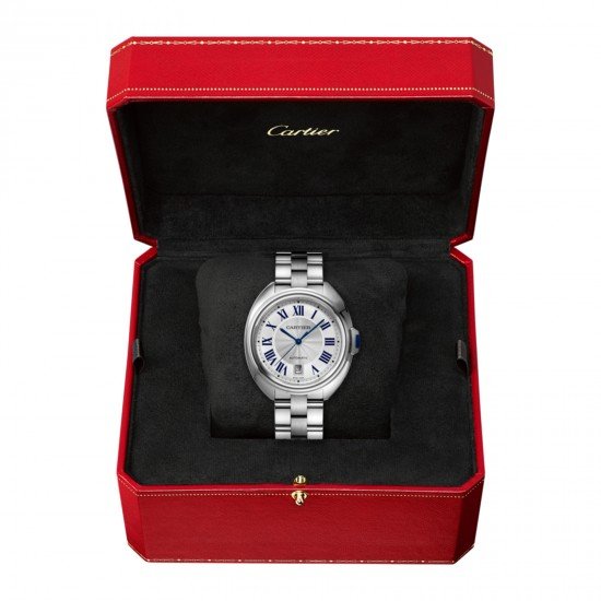 Swiss Clé de Cartier watch, 40 mm, steel