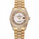 Swiss Rolex Day-Date Diamond Pave White Dial Gold Diamond Bracelet 1453958