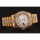 Swiss Rolex Day-Date Diamond Pave White Dial Gold Diamond Bracelet 1453958