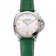 Panerai Radiomir White Dial Stainless Steel Case Green Leather Strap 1453804