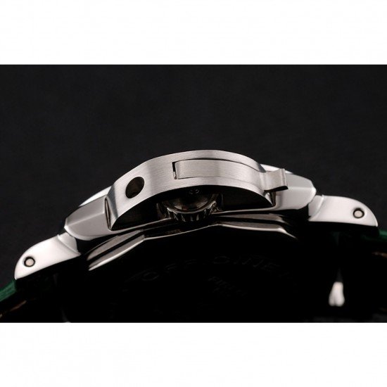 Panerai Radiomir White Dial Stainless Steel Case Green Leather Strap 1453804