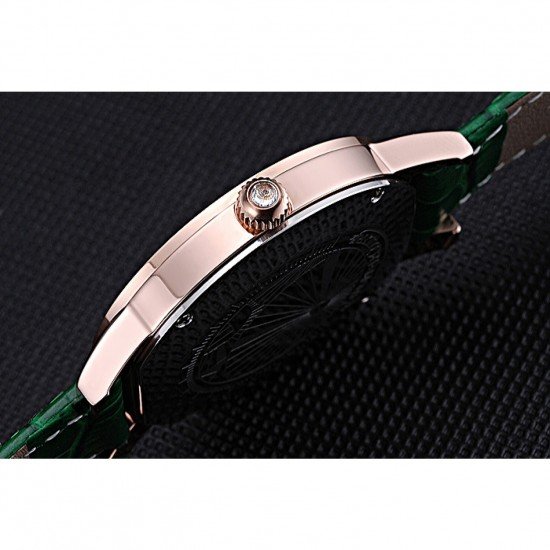 Jaeger LeCoultre Rendez-Vous White Dial Green Leather Strap 622085