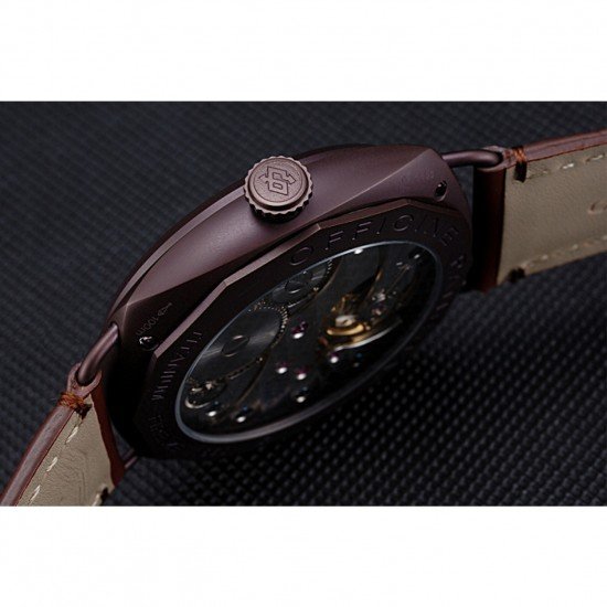 Panerai Luminor Marina Militare Purple Stainless Steel Bezel Brown Bracelet 622321