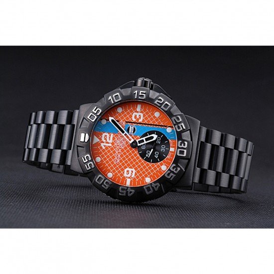 Tag Heuer Formula One Special Gulf Edition Orange And Blue Dial Ion Plated Steinless Steel Bracelet 622291