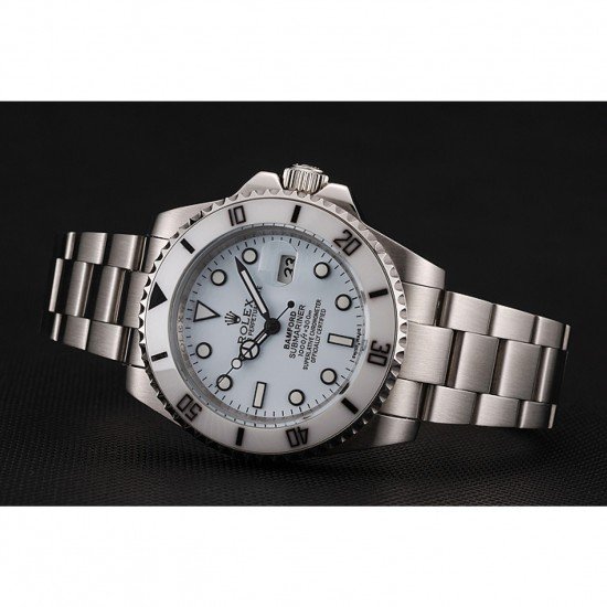 Swiss Rolex Submariner Bamford White Dial Stainless Steel Bracelet 1453978