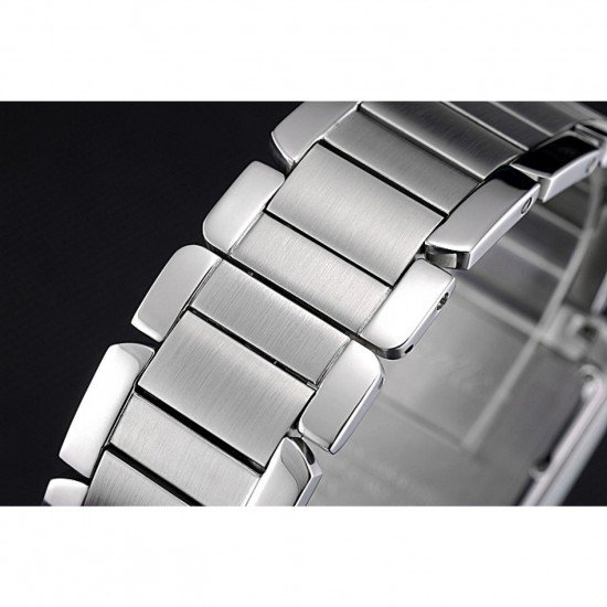 Cartier Tank MC White Dial Stainless Steel Case And Bracelet 622697