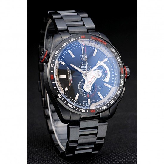 Tag Heuer Carrera Black Stainless Steel Case Black Dial 98243