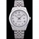 Rolex Datejust White Radial Dial Ribbed Bezel 7478