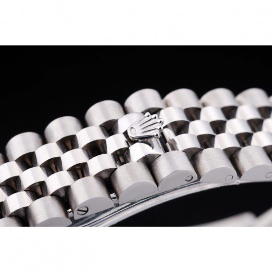 Rolex Datejust White Radial Dial Ribbed Bezel 7478