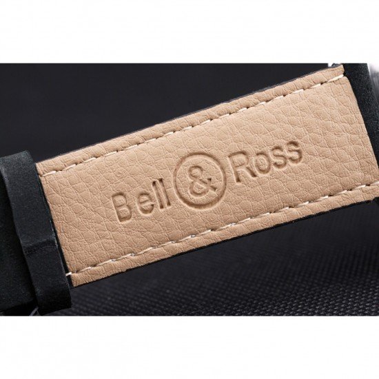 Bell and Ross BR126 Flyback Black Dial Silver Case Black Suede Leather Strap