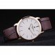 Vacheron Constantin Patrimony White Dial Rose Gold Case Rich Maroon Leather Bracelet