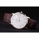 Vacheron Constantin Patrimony White Dial Rose Gold Case Rich Maroon Leather Bracelet