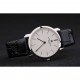 Vacheron Constantin Patrimony White Stainless Steel Case Black Leather Bracelet