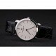 Vacheron Constantin Patrimony White Stainless Steel Case Black Leather Bracelet